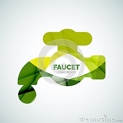 Faucet logo Vector Illustration