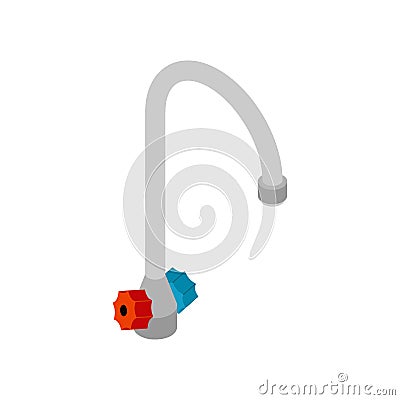 Faucet sink isometric style isolated. Vector illustration Vector Illustration
