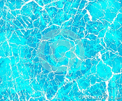 Faux bright blue and white marble texture Stock Photo
