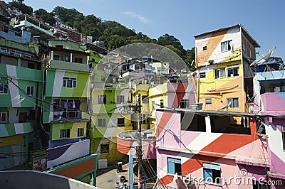 Favela Santa Marta Rio de Janeiro Brazil Stock Photo