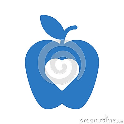 Favorite apple glyph color flat vector icon Stock Photo