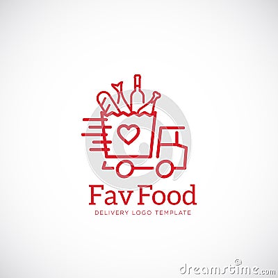 Favorite Food Delivery Abstract Vector Concept Vector Illustration