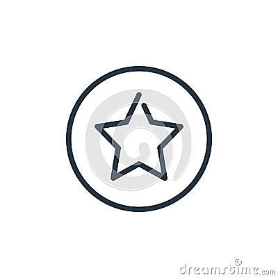 favorite icon vector from media players concept. Thin line illustration of favorite editable stroke. favorite linear sign for use Vector Illustration