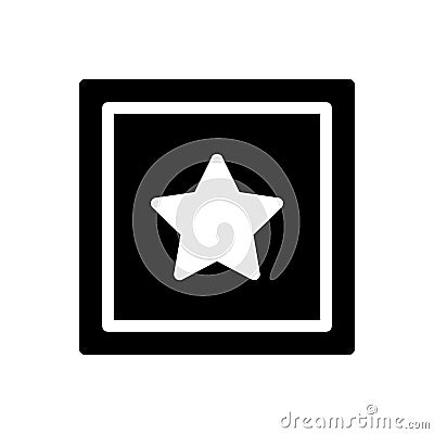 Favorite glyph flat icon Vector Illustration