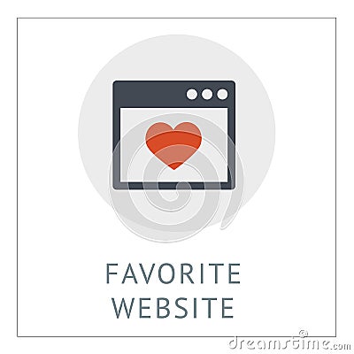 Favorite Website Simpel Logo Icon Vector Ilustration Vector Illustration