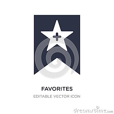 favorites icon on white background. Simple element illustration from Multimedia concept Vector Illustration