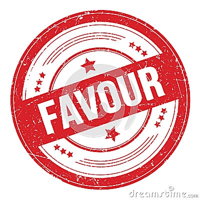 FAVOUR text on red round grungy stamp Stock Photo