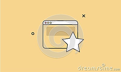 Favourite web page icon vector illustration Concept Vector Illustration