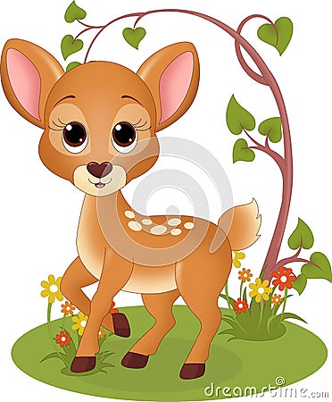 Fawn In The Forest Stock Illustration | CartoonDealer.com #44148523