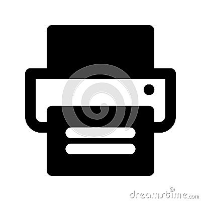 Fax Icon Vector. Flat Style. Black on White Background Vector Illustration