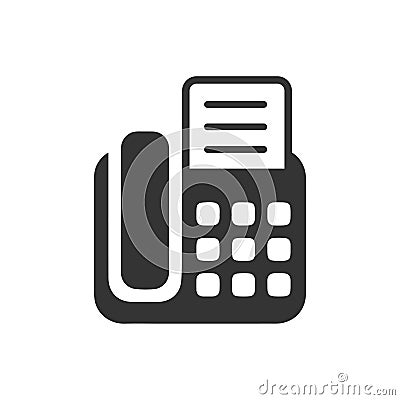 Fax Machine Icon Vector Illustration