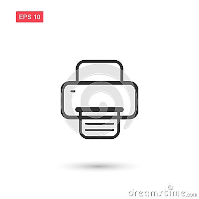 Fax or printer vector icon isolated Vector Illustration