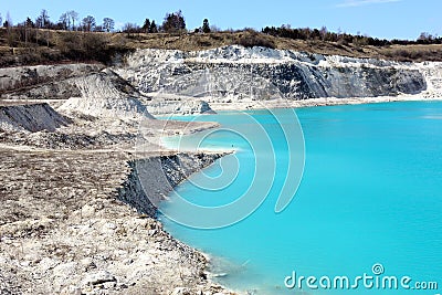 Faxe Limestone Quarry Stock Photo