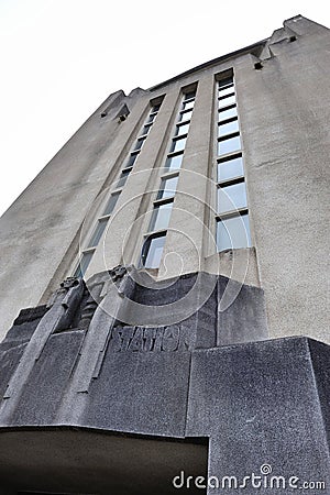 FaÃ§ade of the building of Radio Kootwijk Stock Photo