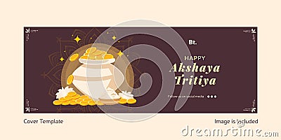 Happy akshaya tritiya cover page Vector Illustration