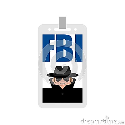 Fbi badge isolated. Federal Bureau of Investigation sign Vector Illustration