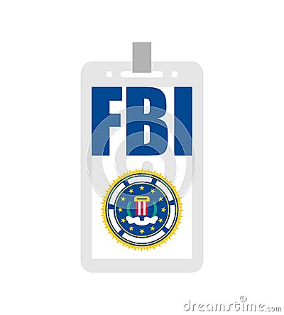 Fbi badge isolated. Federal Bureau of Investigation sign Vector Illustration