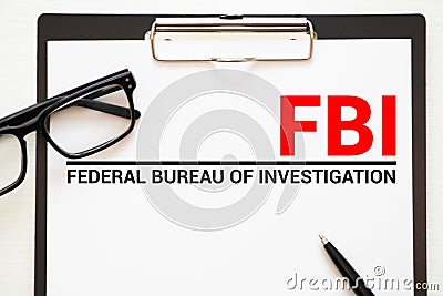 FBI - Federal Bureau of Investigation acronym, concept background Editorial Stock Photo
