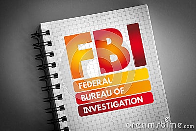FBI - Federal Bureau of Investigation acronym Stock Photo