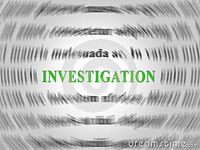 Fbi Investigation Word Depicting Federal Bureau Scrutiny And Analyzing Suspicious Suspect 3d Illustration Stock Photo