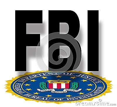 FBI Seal With Text On A White Background Vector Illustration