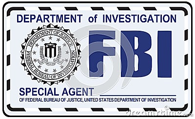 FBI Special Agent Vector Illustration