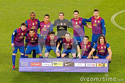FC Barcelona team Editorial Stock Photo