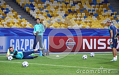 FC Chelsea training session at NSC Olimpiyskyi stadium Editorial Stock Photo