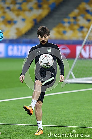 FC Manchester City training session at NSC Olimpiyskyi stadium Editorial Stock Photo