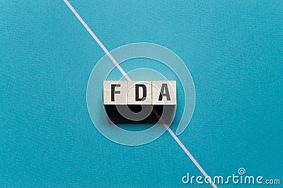 FDA word concept on cubes Stock Photo