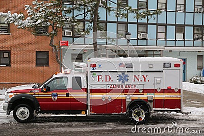 FDNY Ambulance in Brooklyn Editorial Stock Photo