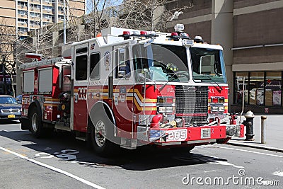 FDNY Engine Company 205 at Brooklyn Heights in Brooklyn Editorial Stock Photo