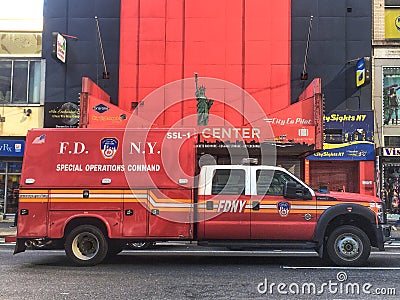 FDNY Special Operations Command Vehicle Editorial Stock Photo