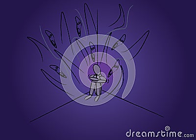 Fear Vector Illustration