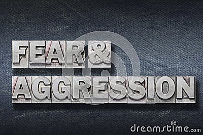 Fear and aggression den Stock Photo