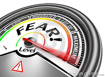 Fear conceptual meter Stock Photo