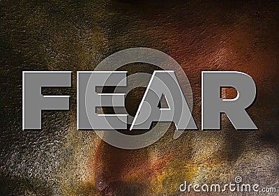 Word fear illustration Stock Photo