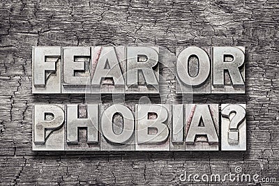 Fear or phobia wood Stock Photo