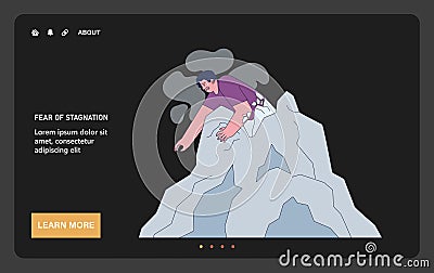 Fear of stagnation web or Vector Illustration