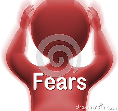 Fears Man Means Worries Anxieties And Concerns Stock Photo