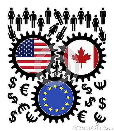 Fears over TTIP and CETA Stock Photo