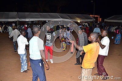 Feast of victory of the FPI in the east of the Ivory Coast Editorial Stock Photo