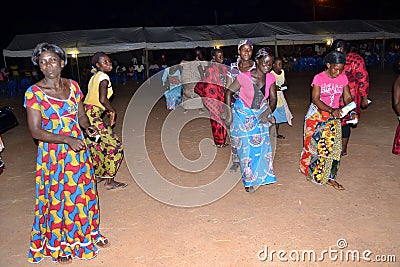 Feast of victory of the FPI in the east of the Ivory Coast Editorial Stock Photo