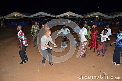 Feast of victory of the FPI in the east of the Ivory Coast Editorial Stock Photo