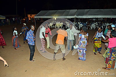 Feast of victory of the FPI in the east of the Ivory Coast Editorial Stock Photo