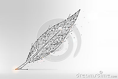 Feather abstract polygonal illustration Vector Illustration
