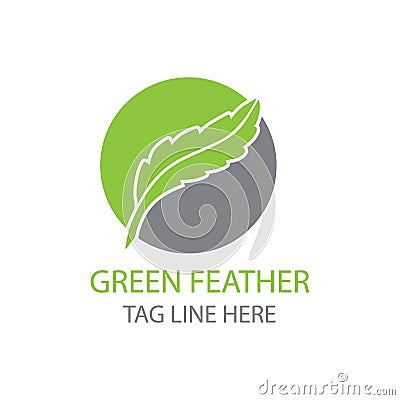 feather logo vector templates Cartoon Illustration