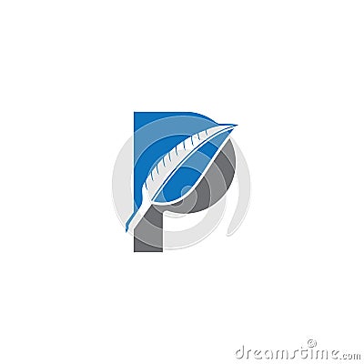 feather logo vector templates Cartoon Illustration