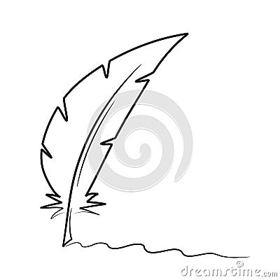 Feather pen Logo Vector Illustration Vector Illustration