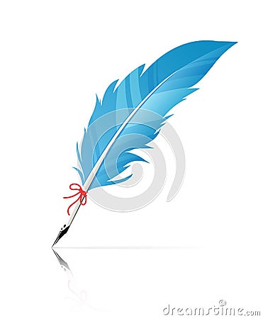 Feather pen Vector Illustration